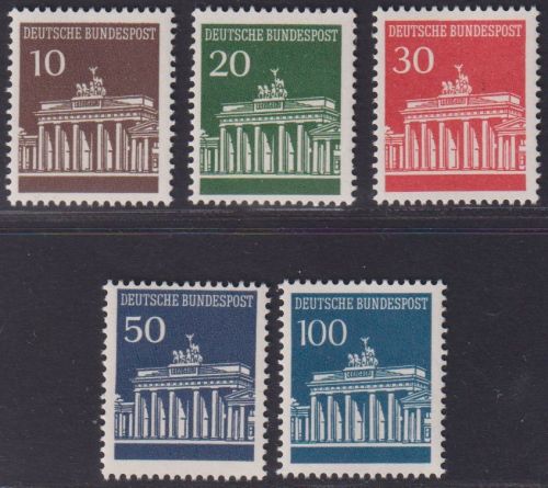 Bund MiNr. 506-510 w R Rollenmarken gerade Nr. postfrisch - Planatol-Gummie