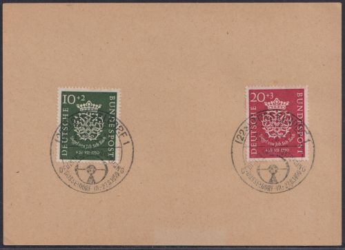 Bund Jahrgang 1950 Nr. 121-122 gestempelt SST DÜSSELDORF - Bachsiegel