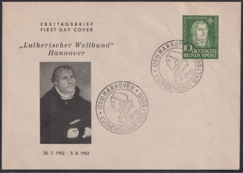 Bund, Michel Nr. 149 FDC - Martin Luther Lutherischer Weltverband