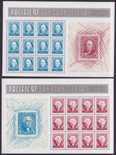 USA 1997 MiNr. 2830-2831 Schmuckbogen postfrisch - PACIFIC ’97, San Francisco