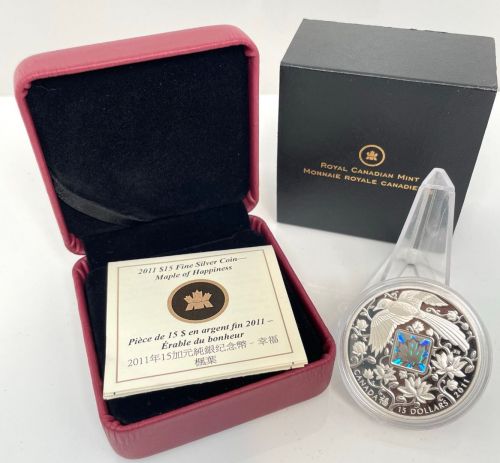 Kanada 15 Dollars 2011 | Maple of Happiness | Magpie Hologram Silber PP Etui + CoA