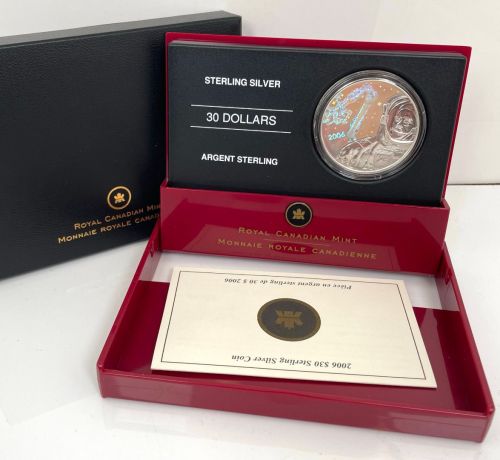 Kanada 30 Dollars 2006 | Canadarm Raumstation ISS | Hologramm Silber PP Etui + CoA