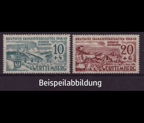 Französische Zone, Württemberg 38-39 y postfrisch (waagerechte Gummiriffelung)