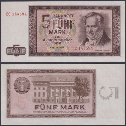 DDR 5 Mark 1964 P22 - Alexander von Humboldt / Prinz-Heinrich-Palais
