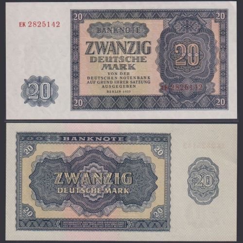 DDR 20 Mark 1955 P19 - Deutsche Demokratische Republik 20 DDM
