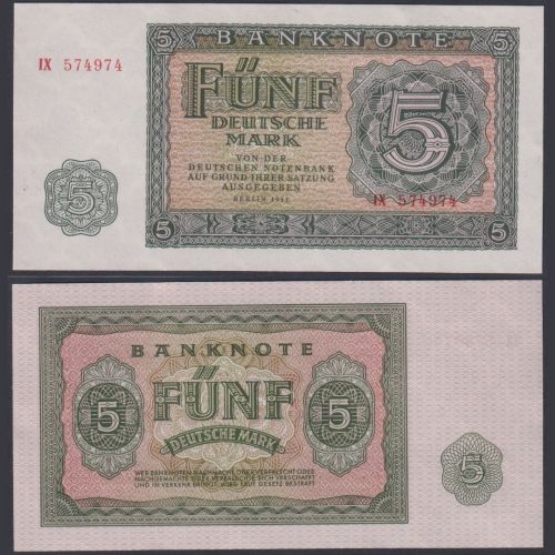 DDR 5 Mark 1955 P17 - Deutsche Demokratische Republik 5 DDM