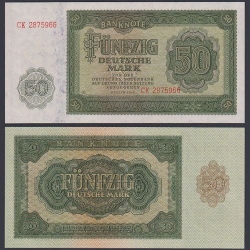 DDR 50 Mark 1948 P14b - Zweistellige KN - Deutsche Demokratische Republik
