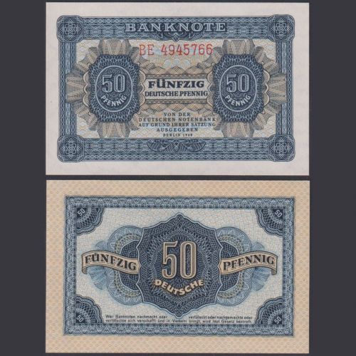DDR 50 Pfennig 1948 P8b - 7-stellige SN - Deutsche Demokratische Republik