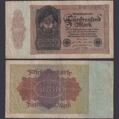 Deutsches Reich 19.11.1922 | 5000 Mark - P78 Weimarer Republik Reichsbank