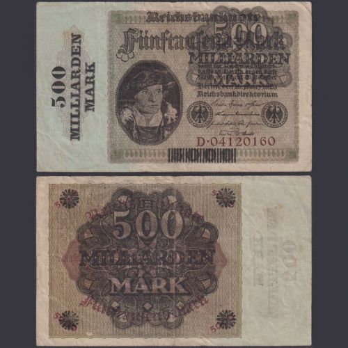 Deutsches Reich 15.3.1923 Fünfhundert Milliarden Mark P124 Weimarer Reichsbank