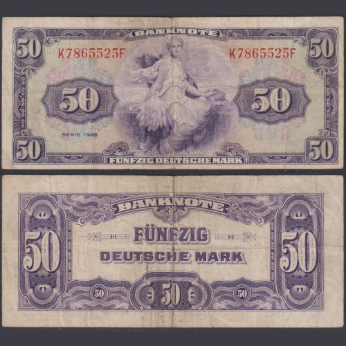 Bank Deutscher Länder 1948 50 Mark P7a BDL Ro.242 - Serie 1948