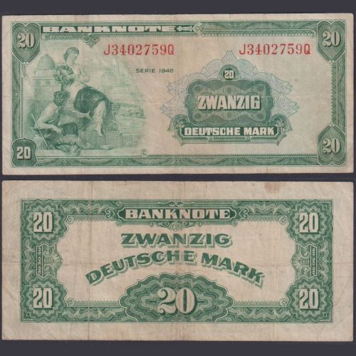Bank Deutscher Länder 1948 20 Mark Ro. 260, P17a BDL - Serie 1948