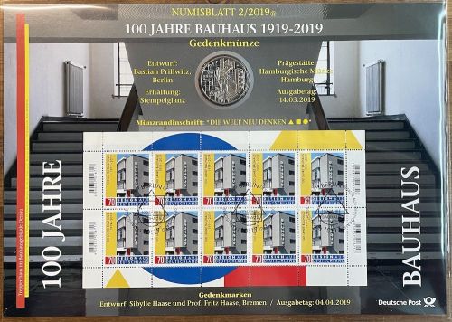 Numisblatt 2/2019 - 20 EURO - 100 Jahre Bauhaus 1919-2019