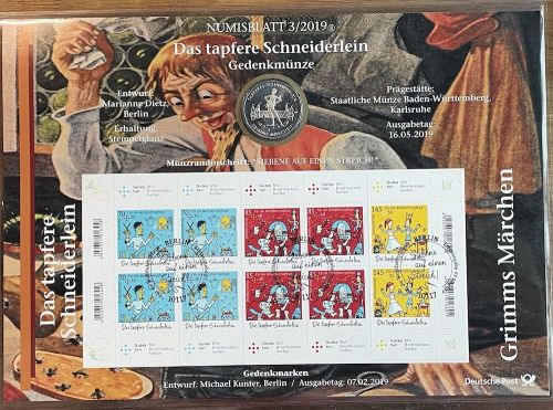 Numisblatt 3/2019 - 20 EURO - Grimms Märchen: Das Tapfere Schneiderlein