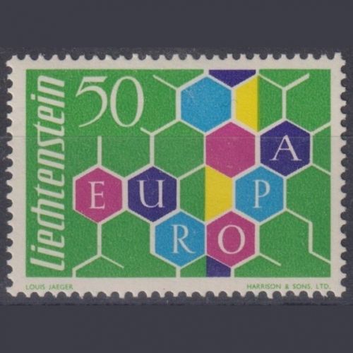 Liechtenstein MiNr. 398 - CEPT 1960 postfrisch - Wabenmuster EUROPA