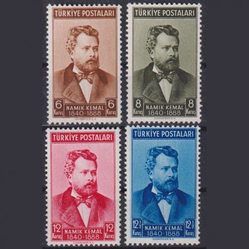 Türkei 1940 Michel Nr. 1072-1075 postfrisch - 100. Geburtstag von Namik Kemal