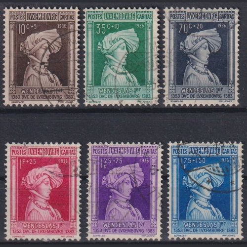 Luxemburg MiNr. 296-301 gestempelt - Kinderhilfe 1936 - Herzog Wenzel I.