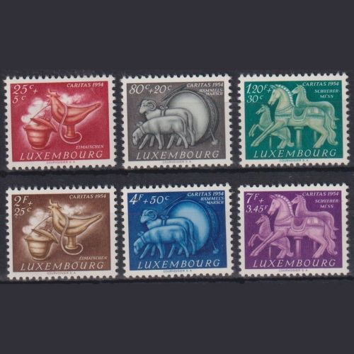 Luxemburg 1954 MiNr. 525-530 postfrisch - Caritas: Brauchtum (II)