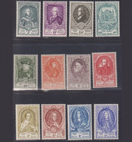 Belgien 1952 MiNr. 929-940 postfrisch - Weltpostkongress, Brüssel Thurn & Taxis