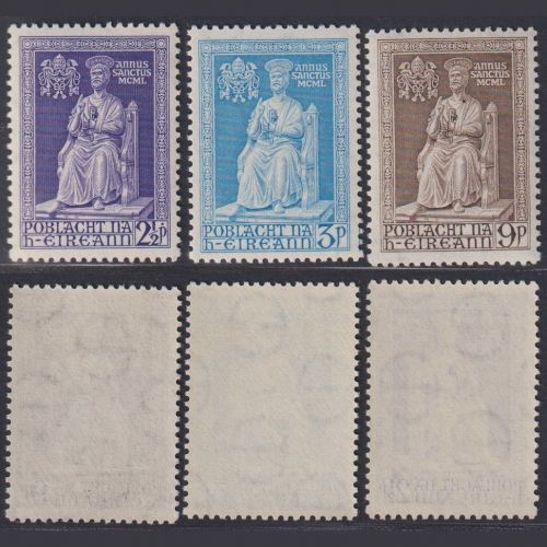 Irland 1950 - MiNr. 111-113 postfrisch - Heiliges Jahr Petrusstatue Petersdom