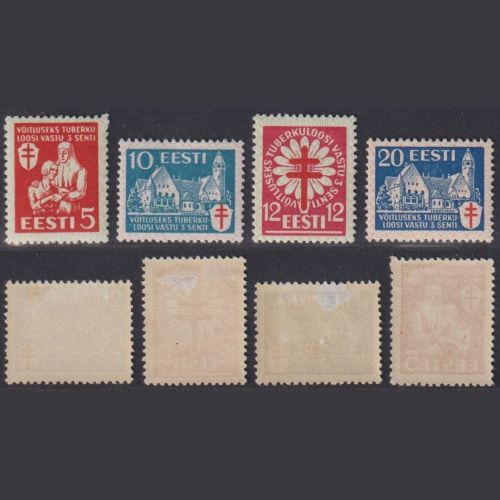 Estland 1933 Michel Nr. 102-105 ungebraucht - Tuberkulosebekämpfung