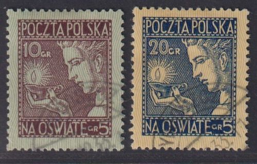 Polen 1927 MiNr. 247-248 gestempelt - Für die Volksschulen