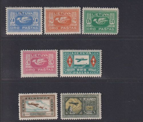 Litauen 1921 MiNr. 102-108 ungebraucht - Flugpostmarken