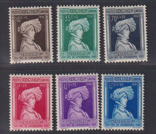 Luxemburg MiNr. 296-301 postfrisch - Kinderhilfe 1936 - Herzog Wenzel I.
