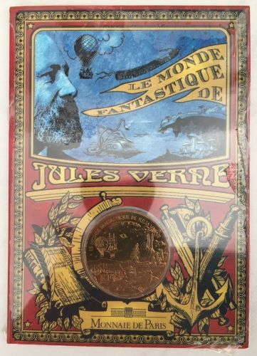 Frankreich, 1/4 Euro 2005, Jules Verne Ballonfahrt Original Folder