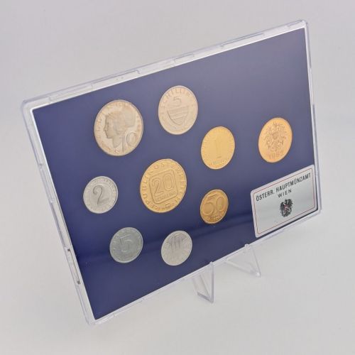 ÖSTERREICH Kursmünzensatz KMS 1982 PP Proof original Blister (36,67 Schilling)