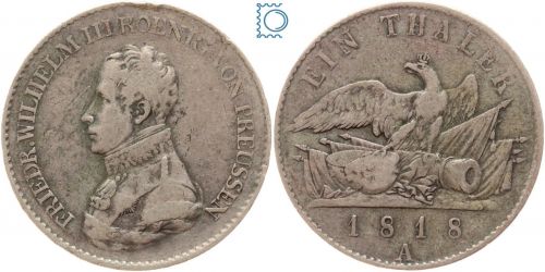 Brandenburg-Preußen Taler 1818 A - Preussen Friedrich Wilhelm III. 1797-1840
