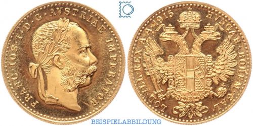 1 Dukat Österreich Kaiser Franz Joseph Golddukat 1915