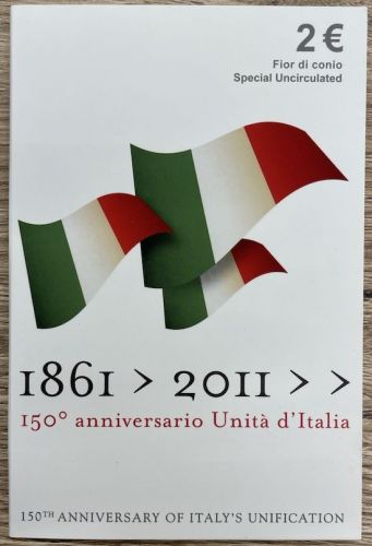 Italien 2 Euro 2011 - 150 Jahre Vereinigung - Original in Coincard Blister OVP