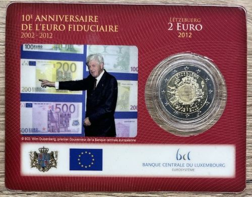 Luxemburg 2 Euro 2012 - Coincard - 10 Jahre Euro Bargeld - Blister OVP