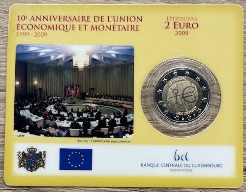 Luxemburg 2 Euro 2009 - Coincard - WWU EMU - Blister OVP