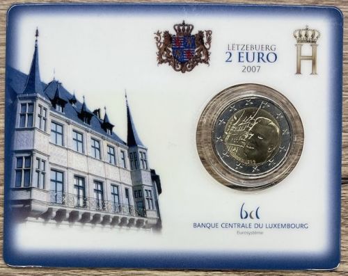 Luxemburg 2 Euro 2007 - Coincard - Palais Grand-Ducal - Blister OVP