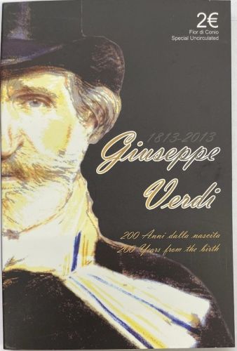 Italien 2 Euro 2013 - Giuseppe Verdi - Original in Coincard Blister OVP