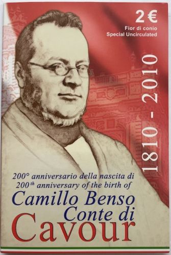 Italien 2 Euro 2010 - Camillo Benso - Original in Coincard Blister OVP