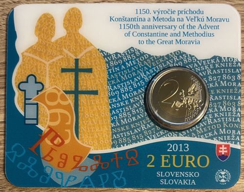 Slowakei 2 Euro 2013 - Coincard - Kyrill und Method - OVP