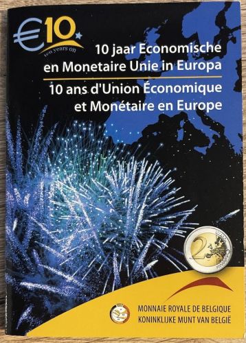Belgien 2 Euro 2009 - 10 Jahre EU WWU - Coincard OVP