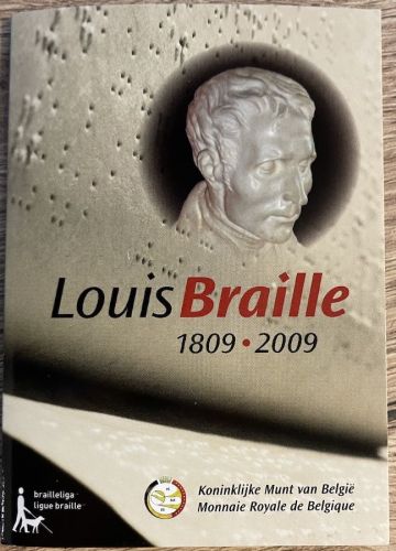 Belgien 2 Euro 2009 - Louis Braille - Coincard OVP