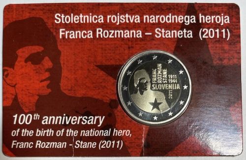 Slowenien 2 Euro 2011 - Franca Rozmana Staneta PP - Coincard - OVP