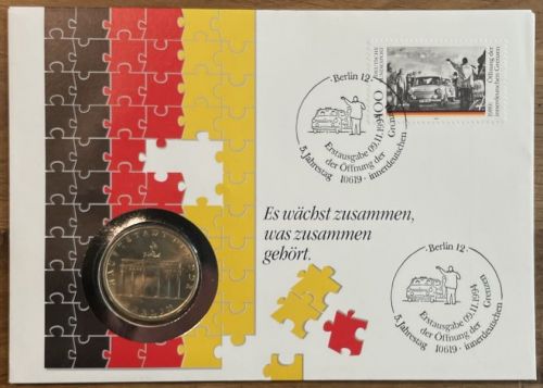 DDR Numisbrief 5 Mark 1971 | 5. Jahrestag Grenzöffnung 1994 | Worbes 228