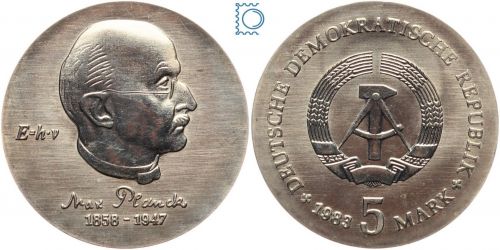 DDR 5 Mark 1983 - Max Planck - stempelglanz - J.1594