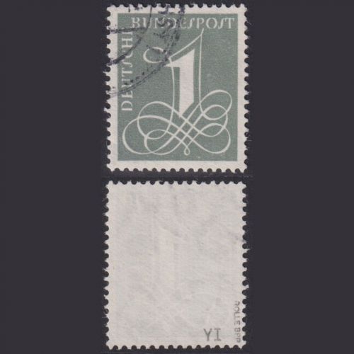 Bund, MiNr. 285 Y I gestempelt, geprüft Rolle BPP - liegendes Wasserzeichen