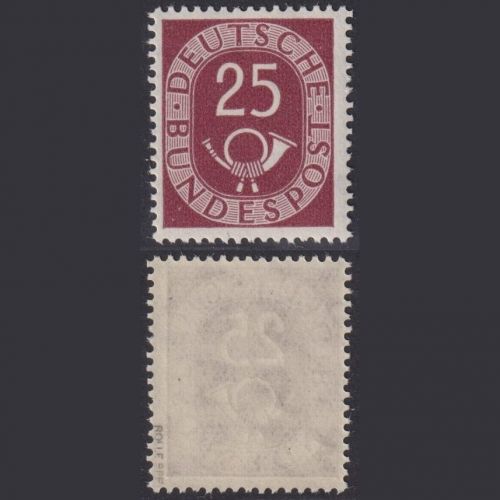 Bund MiNr. 131 - 25 Pf. Posthorn postfrisch, tiefst geprüft Rolle BPP