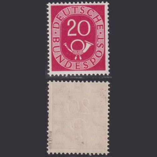 Bund MiNr. 130 - 20 Pf. Posthorn postfrisch, tief geprüft Rolle BPP