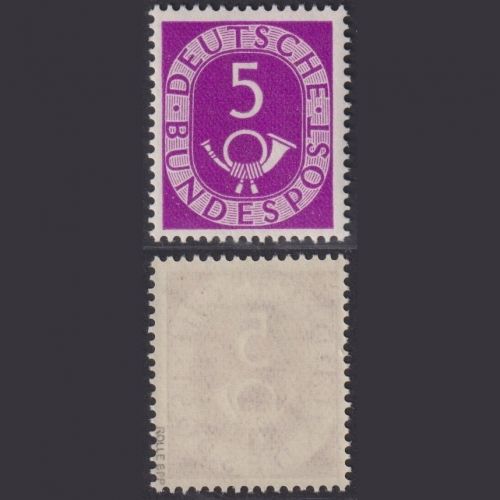 Bund MiNr. 125 - 5 Pf. Posthorn postfrisch, tiefst geprüft Rolle BPP