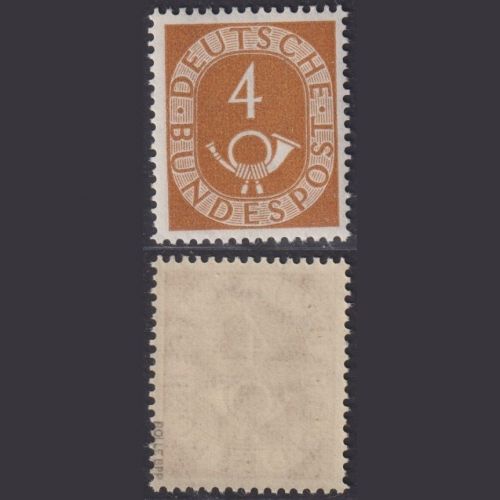 Bund MiNr. 124 - 4 Pf. Posthorn postfrisch, tief geprüft Rolle BPP