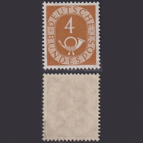 Bund MiNr. 124 - 4 Pf. Posthorn postfrisch, tief geprüft Rolle BPP